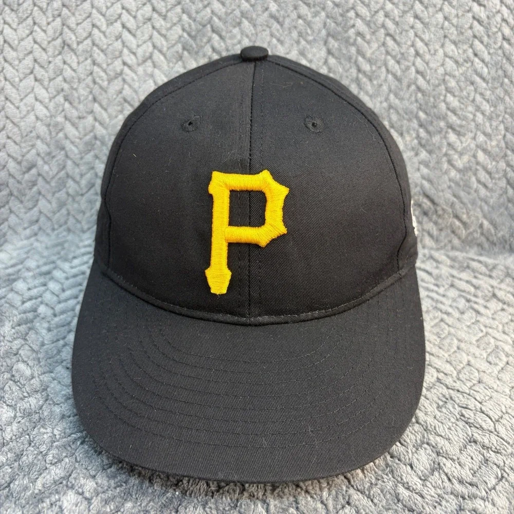 Pittsburgh Pirates MLB OC Sports Youth Black Baseball Hat Yellow P Logo Cap